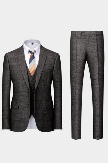 Costumes de mariage 3 pièces noirs Tuxedo